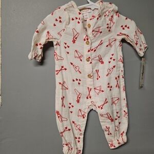 Cat & Jack White and Red Patterned Bodysuit